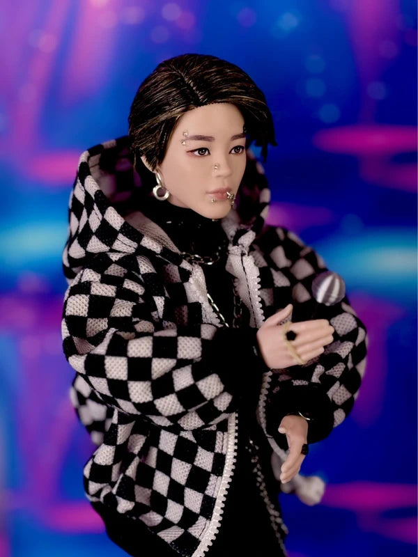 💙KPop BTS Ken Doll with chequered hoody