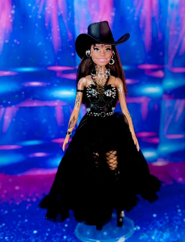 Cowgirl Punk Goth Barbie Doll