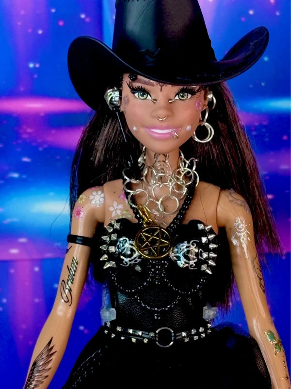 Cowgirl Punk Goth Barbie Doll