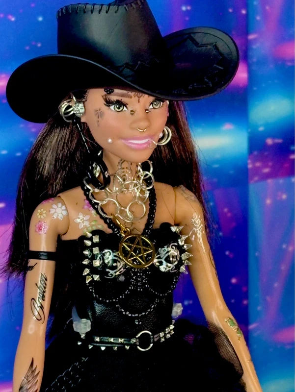 Cowgirl Punk Goth Barbie Doll