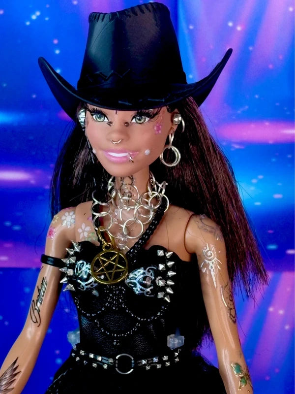 Cowgirl Punk Goth Barbie Doll